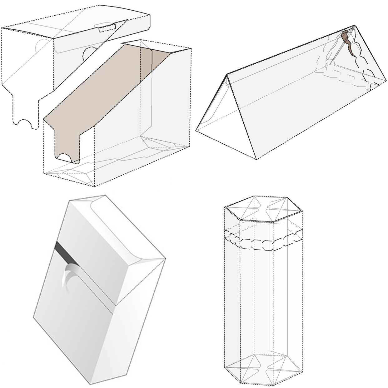 (U) Zipper Carton Box