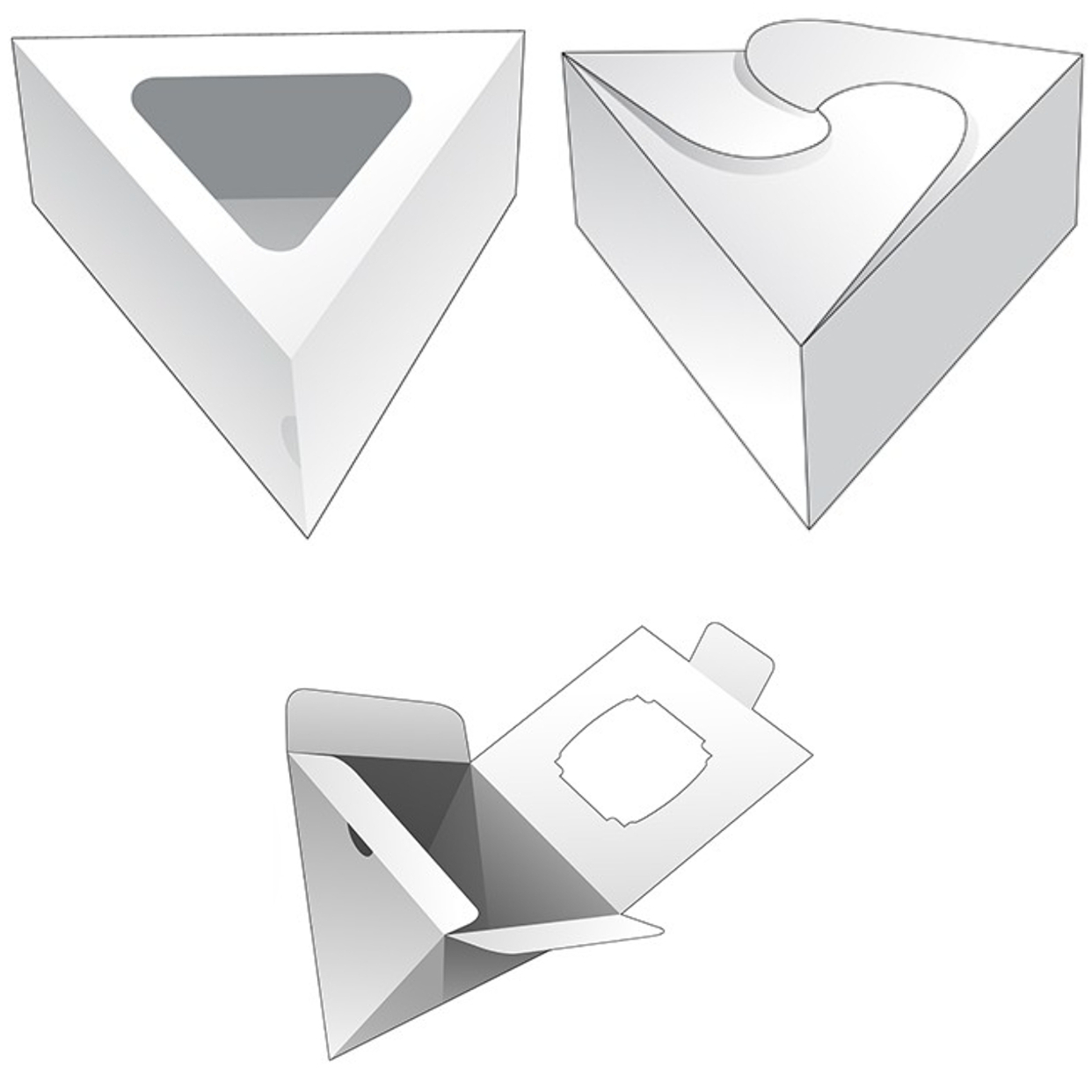 (H) Triangle Folding Paper Boxes